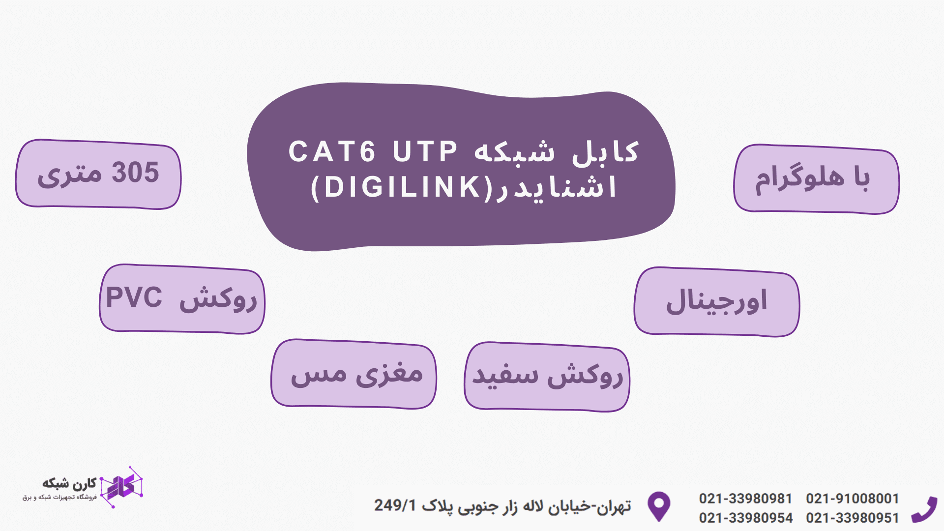 کابل شبکه CAT6 UTP اشنایدر دیجی لینک DiGiLink